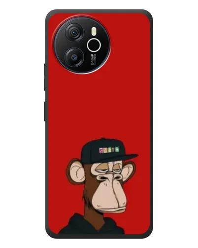 Чехол для Blackview Shark 8 с картинкой «Bored Ape — красный фон»