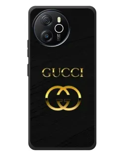 Чехол для Blackview Shark 8 с картинкой «Золотой логотип Gucci»