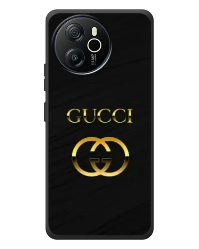 Чехол для Blackview Shark 8 с картинкой «Золотой логотип Gucci»