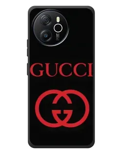 Чехол для Blackview Shark 8 с картинкой «Gucci — красный логотип»