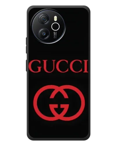 Чехол для Blackview Shark 8 с картинкой «Gucci — красный логотип»