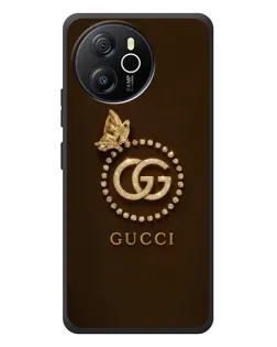 Чехол для Blackview Shark 8 с картинкой «Gucci — золотая бабочка»