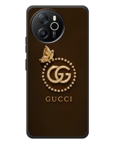 Чехол для Blackview Shark 8 с картинкой «Gucci — золотая бабочка»