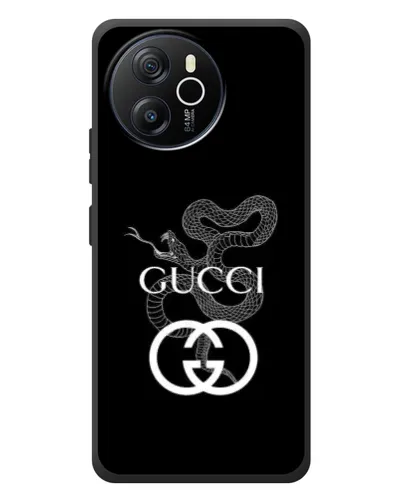 Чехол для Blackview Shark 8 с картинкой «Gucci — серебряная змея»