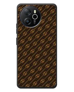 Чехол для Blackview Shark 8 с картинкой «Gucci — золотые диагонали»