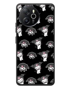 Чехол для Blackview Shark 8 с картинкой «Черный паттерн Kuromi»