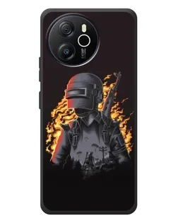 Чехол для Blackview Shark 8 с картинкой «PUBG — огненный силуэт»