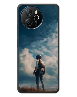 Чехол для Blackview Shark 8 с картинкой «Герой PUBG на скале»