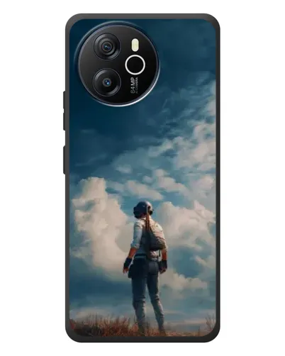 Чехол для Blackview Shark 8 с картинкой «Герой PUBG на скале»