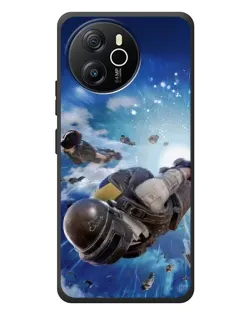 Чехол для Blackview Shark 8 с картинкой «Десант PUBG — прыжок»