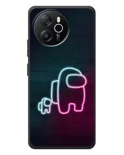 Чехол для Blackview Shark 8 с картинкой «Among Us неон-арт»