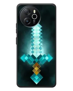 Чехол для Blackview Shark 8 с картинкой «Алмазный меч неон»