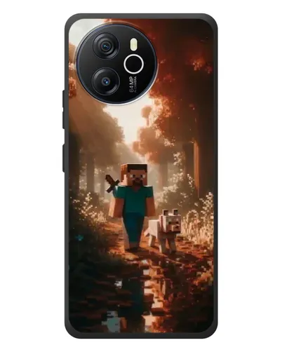 Чехол для Blackview Shark 8 с картинкой «Стив в лесу» Чехол для Blackview Shark 8 с картинкой «Стив в лесу»