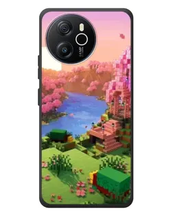 Чехол для Blackview Shark 8 с картинкой «Розовое дерево Minecraft»