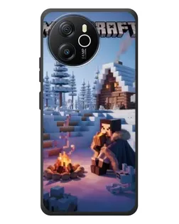 Чехол для Blackview Shark 8 с картинкой «Зимний Minecraft»
