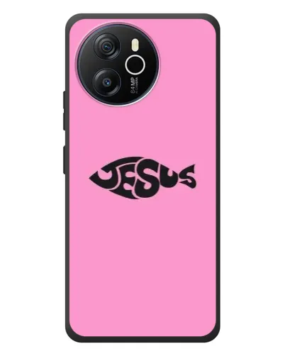 Чехол для Blackview Shark 8 с картинкой «Розовый символ  Jesus»