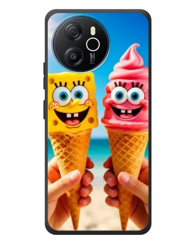 Чехол для Blackview Shark 8 с картинкой «Спанч Боб мороженое»