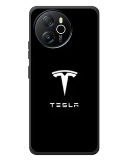 Чехол для Blackview Shark 8 с картинкой «Tesla White Logo»