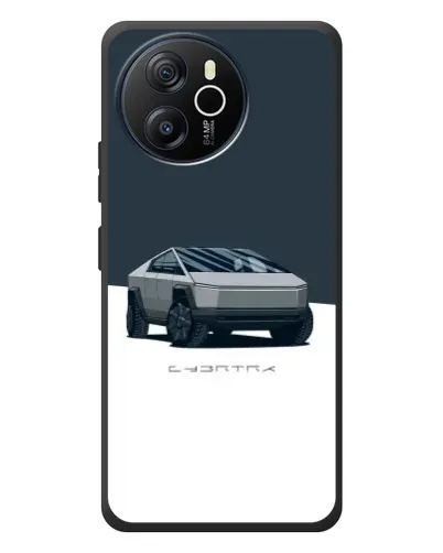 Чехол для Blackview Shark 8 с картинкой «Серебристый Cybertruck Tesla»