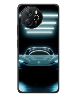 Чехол для Blackview Shark 8 с картинкой «Tesla в неоне»