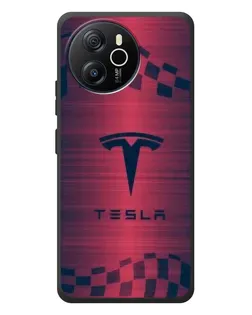 Чехол для Blackview Shark 8 с картинкой «Тесла красный карбон»