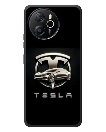 Чехол для Blackview Shark 8 с картинкой «Tesla — серебристое авто»