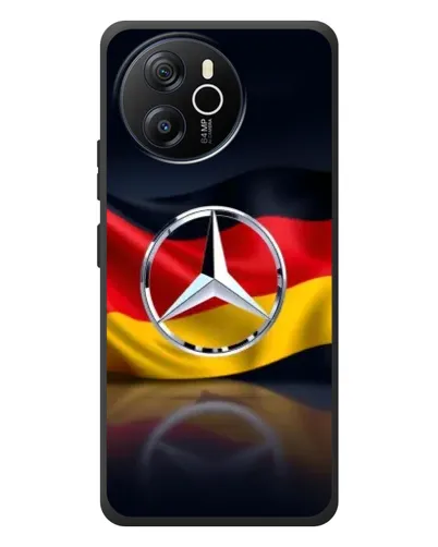 Чехол для Blackview Shark 8 с картинкой «Mercedes — флаг Германии»
