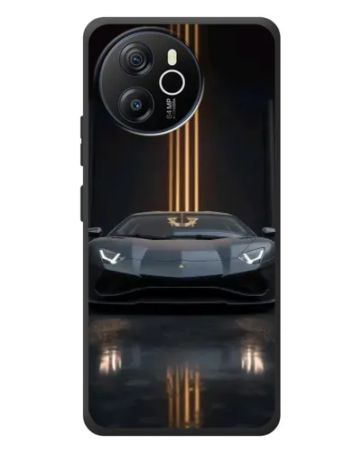 Чехол для Blackview Shark 8 с картинкой «Lamborghini золотые линии»