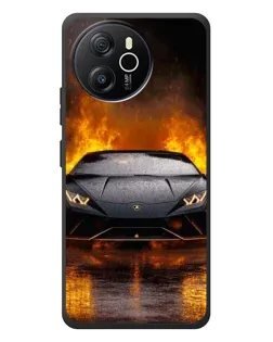 Чехол для Blackview Shark 8 с картинкой «Lamborghini в огне»