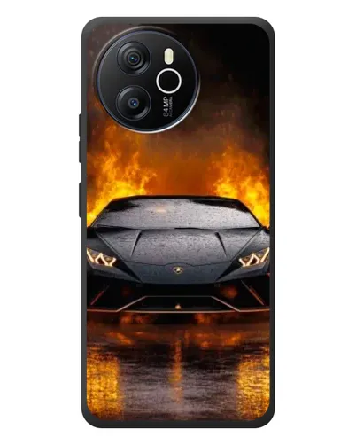 Чехол для Blackview Shark 8 с картинкой «Lamborghini в огне»