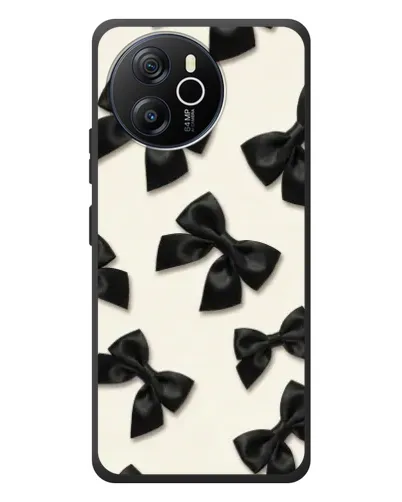 Чехол для Blackview Shark 8 с картинкой «Черные бантики»