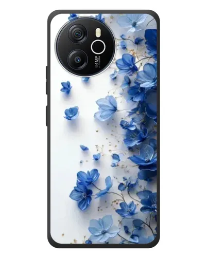 Чехол для Blackview Shark 8 с картинкой «Голубой цветочный каскад»