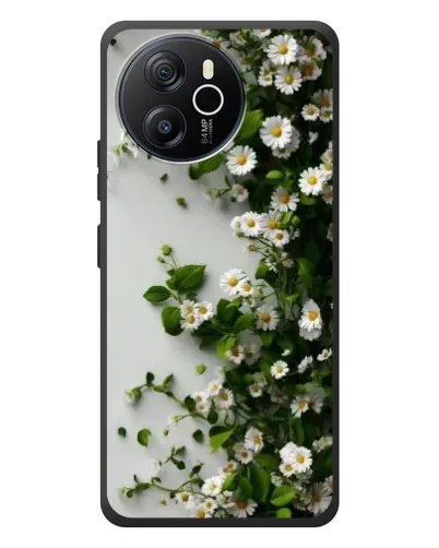 Чехол для Blackview Shark 8 с картинкой «Ветка мелких белых цветов»