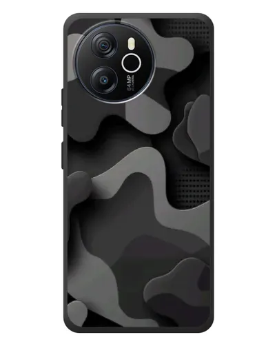 Чехол для Blackview Shark 8 с картинкой «Темный абстрактный камуфляж»