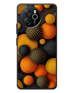Чехол для Blackview Shark 8 с картинкой «Объемные оранжевые сферы»