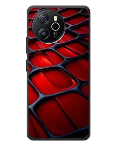 Чехол для Blackview Shark 8 с картинкой «Красная глянцевая сетка»