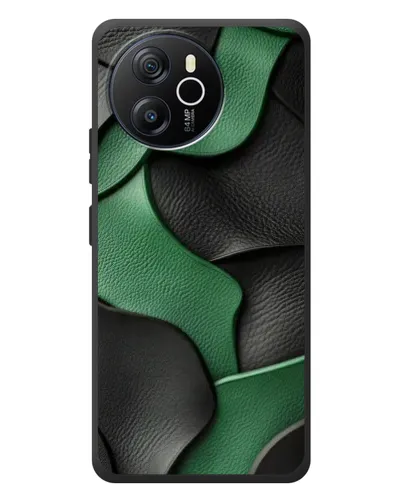 Чехол для Blackview Shark 8 с картинкой «Зеленые кожаные волны»