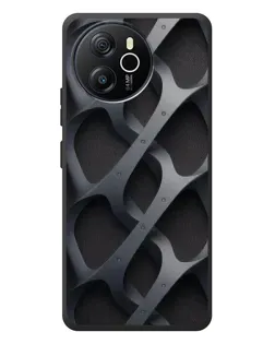 Чехол для Blackview Shark 8 с картинкой «Объемное серое плетение»