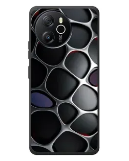 Чехол для Blackview Shark 8 с картинкой «Объемная темная решетка»