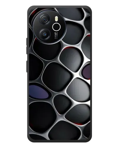 Чехол для Blackview Shark 8 с картинкой «Объемная темная решетка»