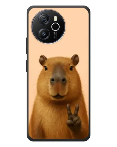 Чехол для Blackview Shark 8 с картинкой «Капибара виктория»