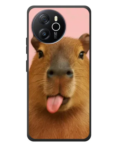 Чехол для Blackview Shark 8 с картинкой «Капибара с языком»
