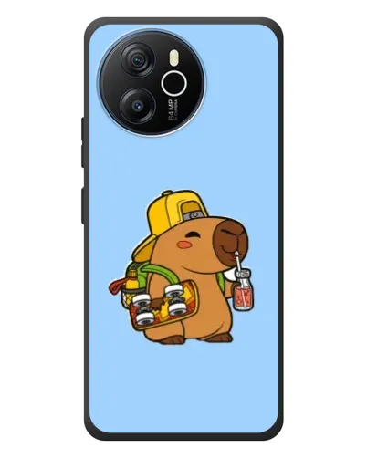Чехол для Blackview Shark 8 с картинкой «Капибара на скейте»