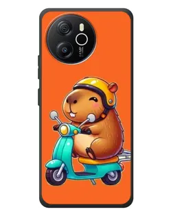 Чехол для Blackview Shark 8 с картинкой «Капибара на скутере»