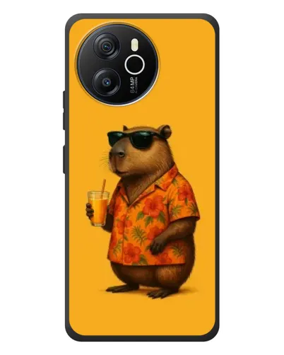 Чехол для Blackview Shark 8 с картинкой «Капибара на отдыхе»