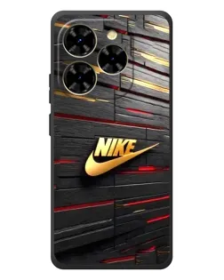 Чехол для Blackview Shark 9 с картинкой «Золотой Nike на металле»