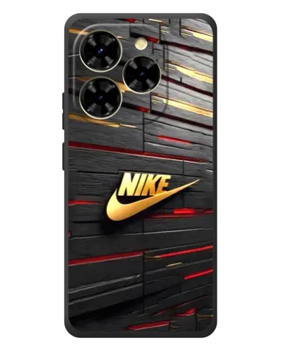 Чехол для Blackview Shark 9 с картинкой «Золотой Nike на металле»