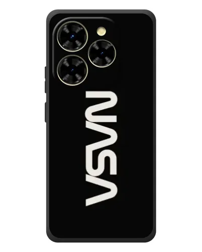 Чехол для Blackview Shark 9 с картинкой «NASA — вертикальный логотип»