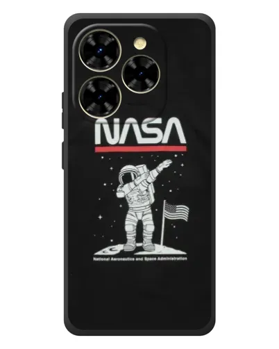 Чехол для Blackview Shark 9 с картинкой «NASA — шагаем по Луне»