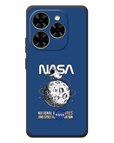 Чехол для Blackview Shark 9 с картинкой «NASA — лунная миссия»